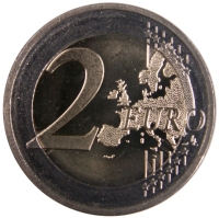 2 Euromünze aus Belgien mit dem Motiv 100. Jahrestag des Beginns des Ersten Weltkriegs