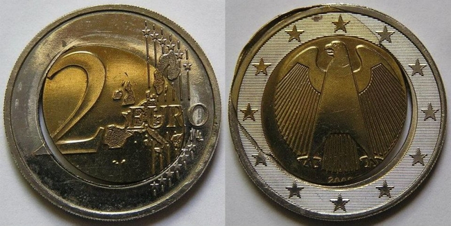 2 Euro Spiegelei Deutschland 2002