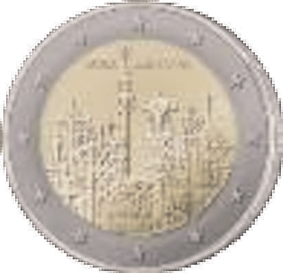 2 Euro Sondermünze aus Litauen aus 2020 mit dem Motiv Berg der Kreuze