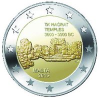 2 Euro Sondermünze aus Malta aus 2019 mit dem Motiv Tempel von Ta‘ Ħaġrat