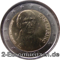 2 Euromünze aus San Marino mit dem Motiv Bartolomeo Borghesi