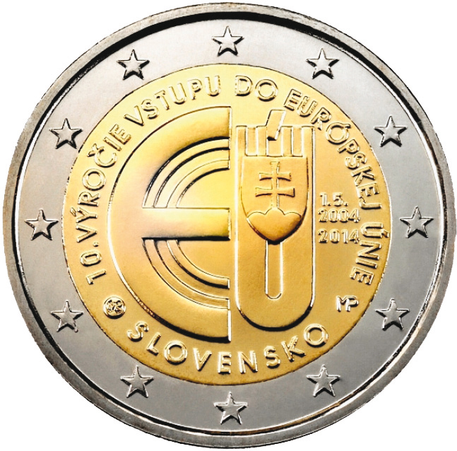 Übersicht der 2 Euro Umlaufmünzen und 2 Euro Gedenkmünzen aus der Slowakei